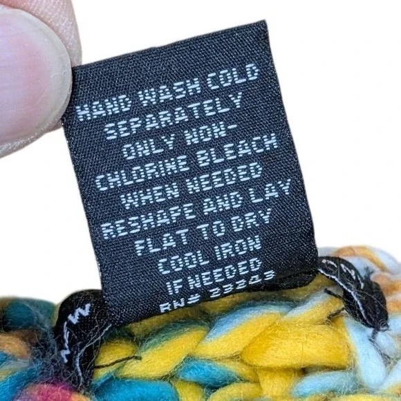 New York & Company Knit Scarf Women's Rainbow Multicolor Fringed Ends One Size - Picture 3 of 6